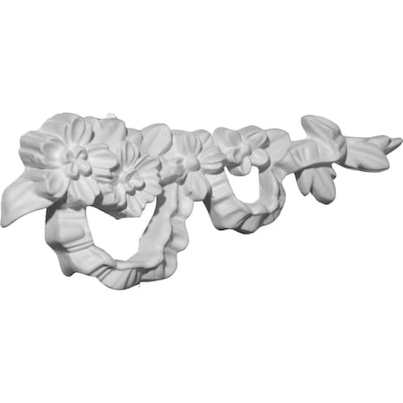 7 3/4W X 3H X 7/8P Floral Ribbon Onlay, Right